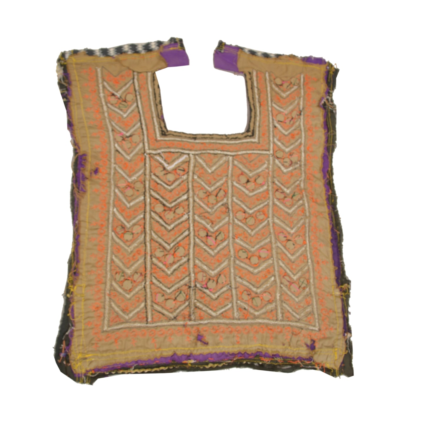 Sanskriti Vintage Pure Cotton Hand Embroidered Kutch Craft Dress Design Sustainable Fabric