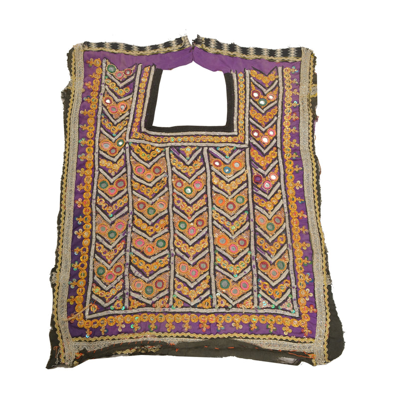 Sanskriti Vintage Pure Cotton Hand Embroidered Kutch Craft Dress Design Sustainable Fabric