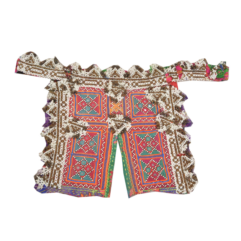 Sanskriti Vintage Pure Cotton Hand Embroidered Kutch Craft Dress Design Sustainable Fabric