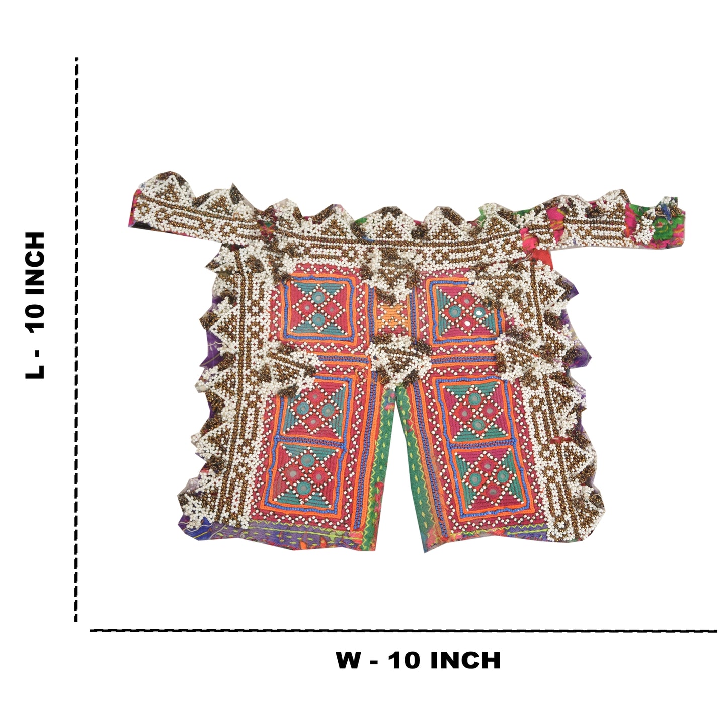 Sanskriti Vintage Pure Cotton Hand Embroidered Kutch Craft Dress Design Sustainable Fabric