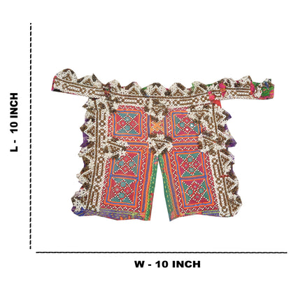 Sanskriti Vintage Pure Cotton Hand Embroidered Kutch Craft Dress Design Sustainable Fabric