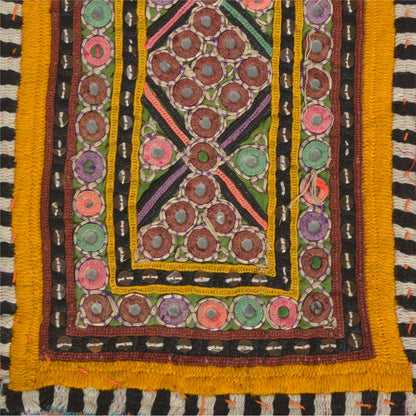 Sanskriti Vintage Pure Cotton Hand Embroidered Kutch Craft Dress Design Sustainable Fabric