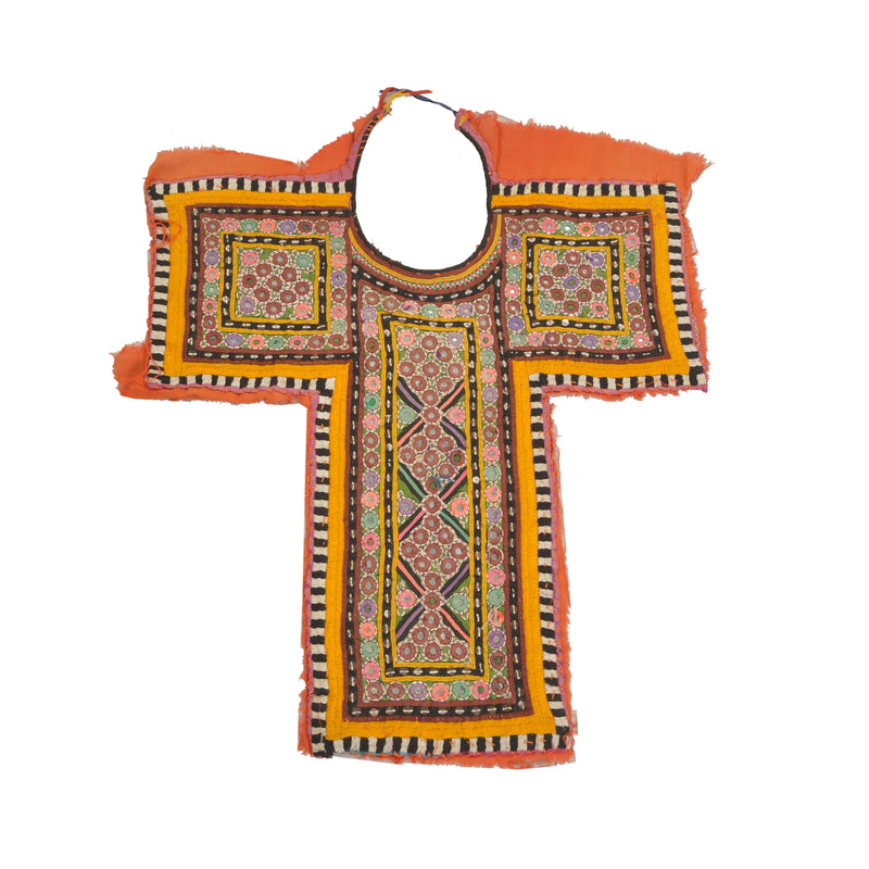 Sanskriti Vintage Pure Cotton Hand Embroidered Kutch Craft Dress Design Sustainable Fabric