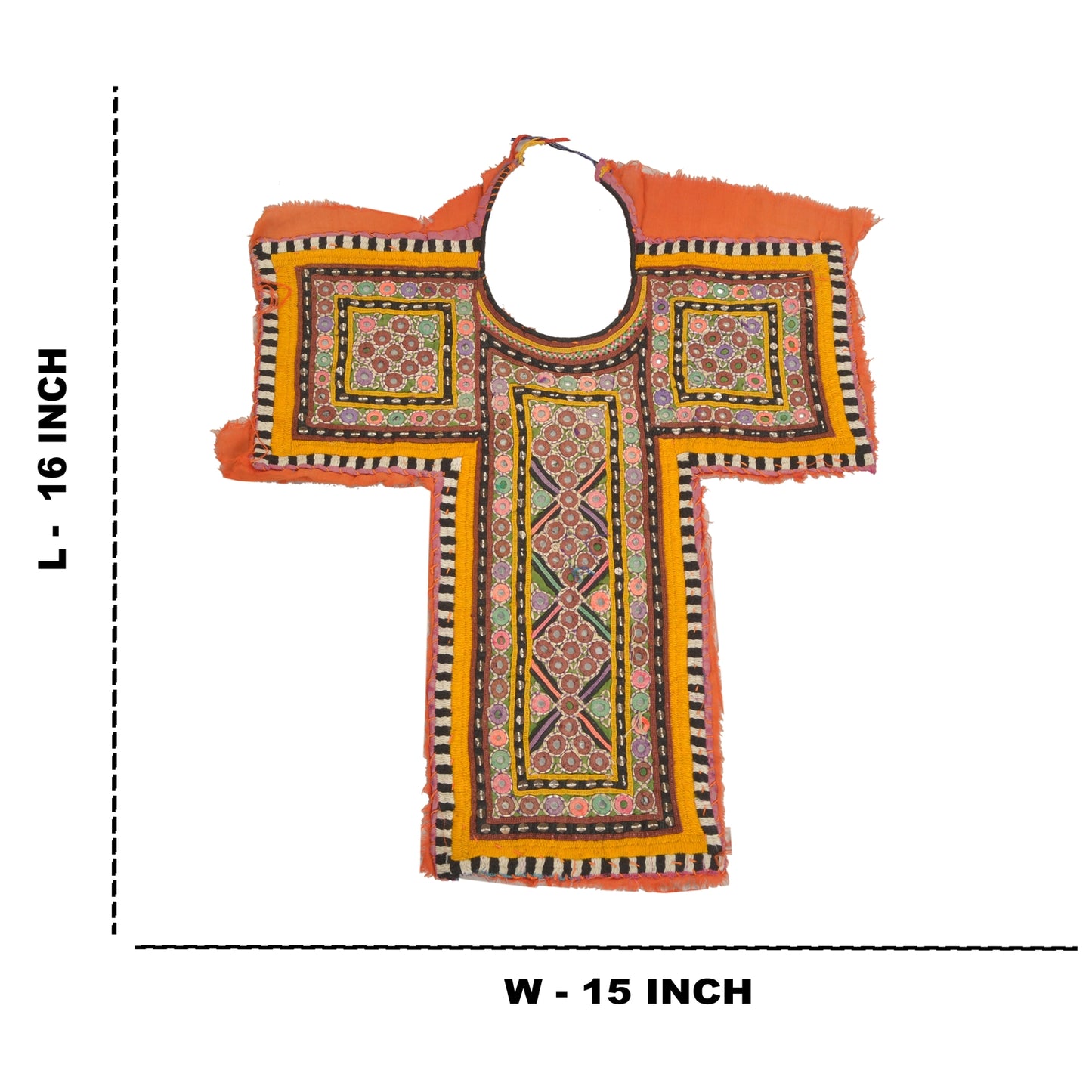 Sanskriti Vintage Pure Cotton Hand Embroidered Kutch Craft Dress Design Sustainable Fabric