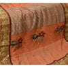 Sanskriti Vintage Peach Heavy Sarees Blend Georgette Embroidered Sari Sustainable Fabric