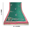 Sanskriti Vintage Green Heavy Sarees Blend Georgette Sari Hand Beaded Sustainable Fabric