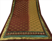 Load image into Gallery viewer, Vintage Indian Saree Cotton Embroidered Woven Pre stitched Chanderi Lehenga Sari
