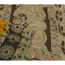 Load image into Gallery viewer, Heavy Saree Pure Cotton Kalamkari Printed Yellow Premium Sari
