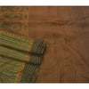 Sanskriti Vintage Heavy Saree 100% Pure Tussar Silk Printed Green Craft Sari