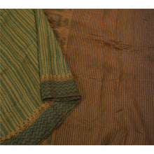 Load image into Gallery viewer, Heavy Saree 100% Pure Tussar Silk Printed Green Craft Sari

