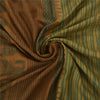 Sanskriti Vintage Heavy Saree 100% Pure Tussar Silk Printed Green Craft Sari