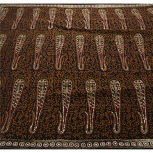 Load image into Gallery viewer, Sanskriti Vintage Black Heavy Saree Pure Crepe Silk Hand Bead Fabric Ethnic Sari
