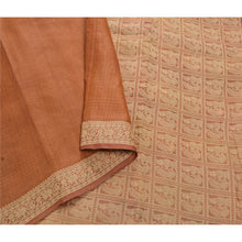 Load image into Gallery viewer, Sanskriti Vintage Orange Heavy Saree Pure Silk Craft Fabric Woven Baluchari Sari
