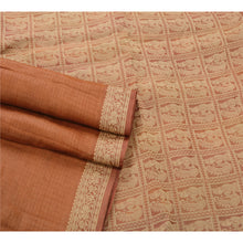 Load image into Gallery viewer, Sanskriti Vintage Orange Heavy Saree Pure Silk Craft Fabric Woven Baluchari Sari
