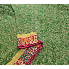 Load image into Gallery viewer, Sanskriti Vintage Green Heavy Saree Pure Georgette Silk Fabric Hand Beaded Sari
