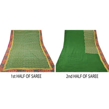 Load image into Gallery viewer, Sanskriti Vintage Green Heavy Saree Pure Georgette Silk Fabric Hand Beaded Sari

