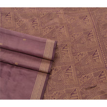 Load image into Gallery viewer, Sanskriti Vintage Mauve Heavy Saree Pure Silk Craft Fabric Woven Cultural Sari
