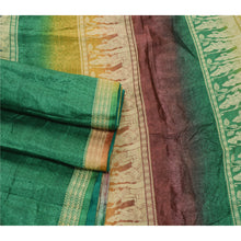 Load image into Gallery viewer, Sanskriti Vintage Green Heavy Saree Pure Silk Craft Fabric Woven Baluchari Sari
