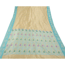 Load image into Gallery viewer, Golden Heavy Saree Art Silk Woven Craft 5 Yd Fabric Sari
