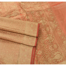 Load image into Gallery viewer, Peach Heavy Saree Art Silk Zari Woven Craft Fabric Ethnic Sari
