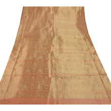 Load image into Gallery viewer, Peach Heavy Saree Art Silk Zari Woven Craft Fabric Ethnic Sari

