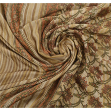 Load image into Gallery viewer, Cream Heavy Saree Woolen Woven Warli Art Sari Craft Fabric
