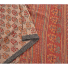 Load image into Gallery viewer, Heavy Saree Peach Woolen Woven Printed Fabric Soft 5 Yd Sari
