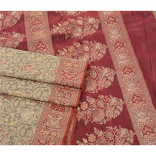 Load image into Gallery viewer, Sanskriti Vintage Ethnic Heavy Green Saree Pure Silk Woven Sari 5 YD Fabric
