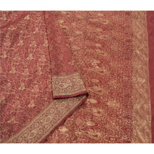 Load image into Gallery viewer, Sanskriti Vintage Heavy Red Saree 100% Pure Silk Woven Brocade Zari Sari Fabric

