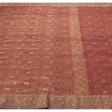 Load image into Gallery viewer, Sanskriti Vintage Heavy Red Saree 100% Pure Silk Woven Brocade Zari Sari Fabric
