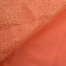 Load image into Gallery viewer, Sanskriti Vinatage Sanskriti Vintage Peach Heavy Indian Sari Blend Silk Woven Fabric Craft Sarees
