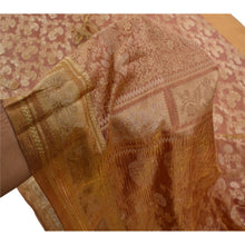 Load image into Gallery viewer, Sanskriti Vinatage Sanskriti Vintage Heavy Indian Sarees 100% Pure Silk Brown Woven Sari Fabric
