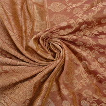 Load image into Gallery viewer, Sanskriti Vinatage Sanskriti Vintage Heavy Indian Sarees 100% Pure Silk Brown Woven Sari Fabric
