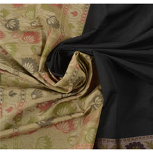 Load image into Gallery viewer, Sanskriti Vinatage Sanskriti Vintage Heavy Indian Sari Art Silk Black Woven Sarees 5 Yard Fabric
