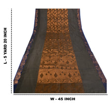 Load image into Gallery viewer, Sanskriti Vintage Heavy Indian Sari Art Silk Blue Woven Sarees 5 Yard Fabric
