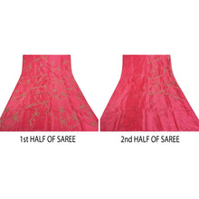Load image into Gallery viewer, Sanskriti Vintage Pink Heavy Indian Wedding Sari Art Silk Handmade Sarees Fabric
