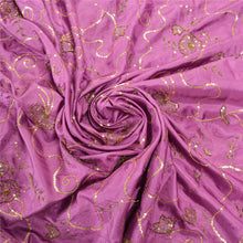 Load image into Gallery viewer, Sanskriti Vintage Purple Heavy Wedding Sari Art Silk Hand Beaded Sarees Fabric

