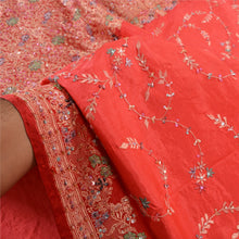 Load image into Gallery viewer, Sanskriti Vintage Red Heavy Sari 100% Pure Silk Hand Beaded Woven Sarees Fabric
