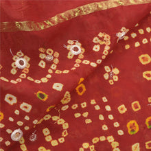 Load image into Gallery viewer, Sanskriti Vintage Heavy Bandhani Sarees Blend Georgette Hand Beaded Sari Fabric
