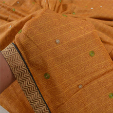 Load image into Gallery viewer, Sanskriti Vintage Mustard Heavy Sarees Pure Tussar Silk Hand Beaded Sari Fabric

