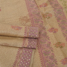 Load image into Gallery viewer, Sanskriti Vintage Cream Heavy Sarees Pure Tussar Silk Hand Crafted Sari Fabric
