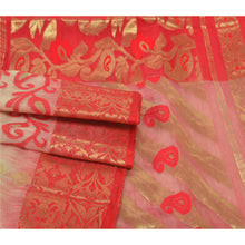 Load image into Gallery viewer, Sanskriti Vintage Red Heavy Wedding Sari Blend Silk Woven Sarees 5 Yard Fabric
