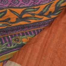 Load image into Gallery viewer, Sanskriti Vintage Saffron Heavy Sarees Pure Handloom Silk Printed Woven Sari Fabric
