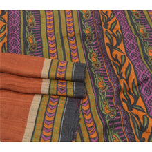 Load image into Gallery viewer, Sanskriti Vintage Saffron Heavy Sarees Pure Handloom Silk Printed Woven Sari Fabric
