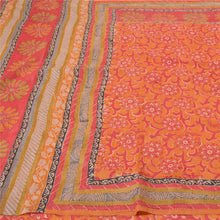 Load image into Gallery viewer, Sanskriti Vintage Mustard Heavy Sarees Pure Silk Hand Beaded Kantha Sari Fabric
