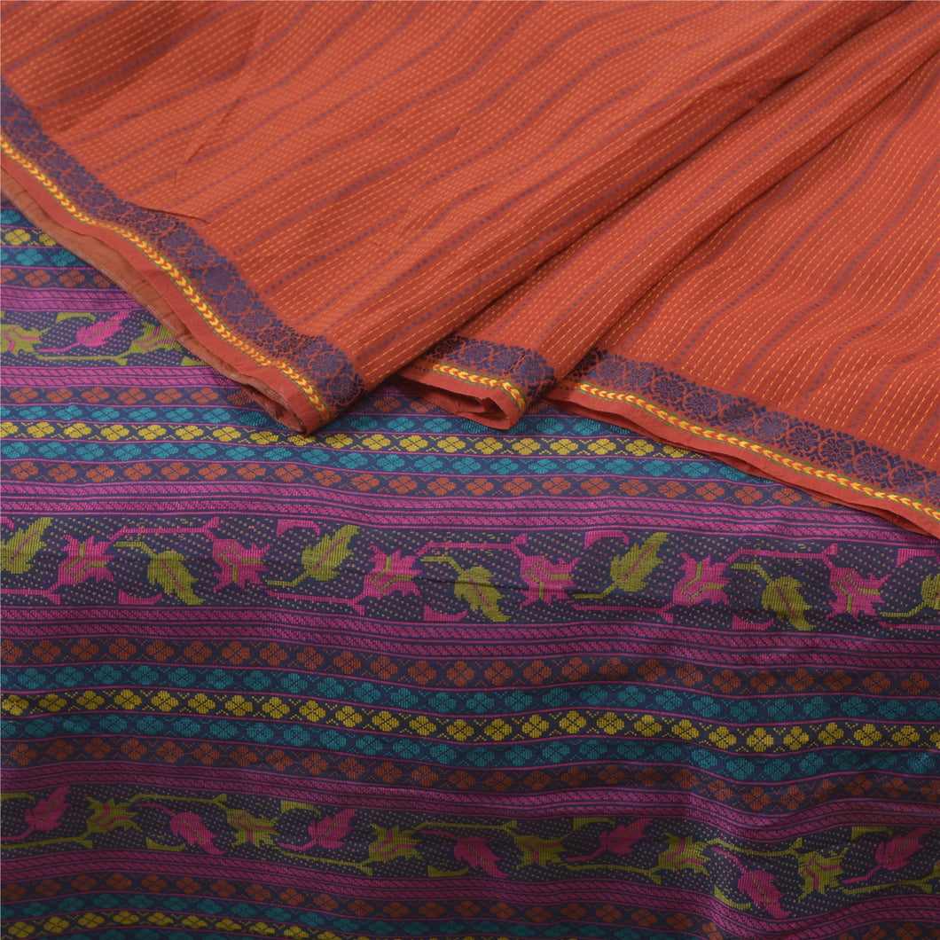 Sanskriti Vintage Heavy Sarees Pure Silk Woven Begumpuri Bengali Sari Fabric