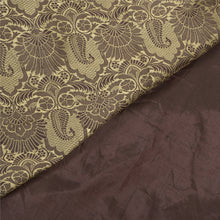 Load image into Gallery viewer, Sanskriti Vintage Brown Heavy Saree 100% Pure Silk Woven Tanchoi Sari Fabric
