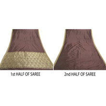 Load image into Gallery viewer, Sanskriti Vintage Brown Heavy Saree 100% Pure Silk Woven Tanchoi Sari Fabric

