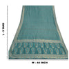 Sanskriti Vintage Heavy Sarees 100% Pure Silk Teel Blue Woven Indian Sari