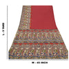 Sanskriti Vintage Red Heavy Sarees 100% Pure Cotton Pattachitra Sari Sustainable Fabric